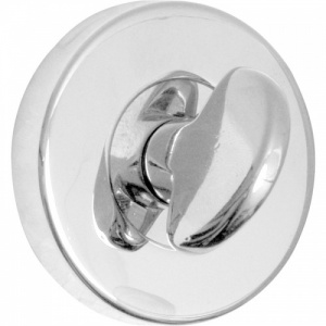 Thumbturn & Release Bathroom Lock in Polished Chrome with Satin Chrome outer